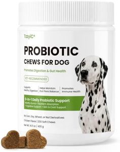 Probiotics for Dogs Gut Digestive Health Probiotic Chew for Dogs Digestive Enzymes Relieve Diarrhea Immunity Oral Problems Itching Constipation Prebiotics Dog Probiotics 200 Tablets Chicken Flavor