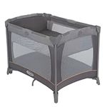 Graco Contour Travel Cot with bassinet, lightweight with compact fold and carrybag. Suitable from birth to approx. 3 Years, Pebble fashion