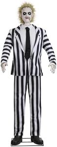 GEMMY 6.4FT Beetlejuice Animatronic Halloween Decoration with Spinning Head