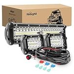 Nilight LED Light Bar Set, 12 Inch 