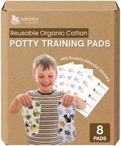 Washable Potty Training Pads for Toddlers with Stay-Put EcoGrip – Made in EU (Daily + Secure 8-Pack), Light & Extra Coverage, Turns Underwear into Training Pants, All-in-One Potty Training Solution