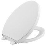 KOHLER K-4008-K4 Reveal Quiet-Close with Grip-Tight Bumpers Elongated Toilet Seat, Cashmere