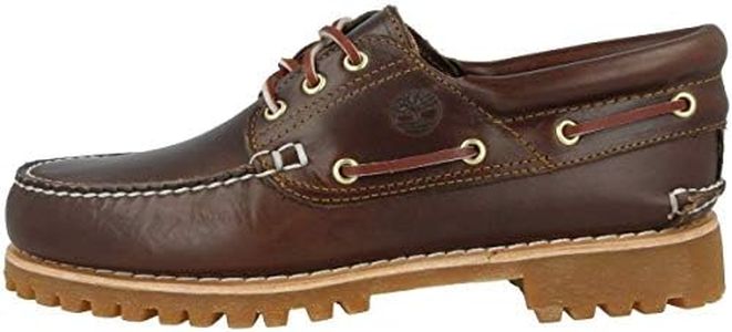 Timberland Men's Classic 3 Eye Lug Boat Shoe, Burgundy/Brown,10 M US