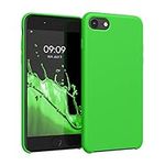 kwmobile Case Compatible with Apple iPhone SE (2022) / iPhone SE (2020) / iPhone 8 / iPhone 7 Case - TPU Silicone Phone Cover with Soft Finish - Lime Green