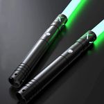 Lightsaber for Dueling 2 Packs Light Saber with 4 Character Sound Font 12 RGB Colors 2 in 1 Lightsabers Toys for Kids/Teenagers/Adult T029