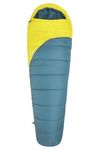 Mountain Warehouse Summit 300 Sleeping Bag - 3/4 Season, Insulated Mummy Shaped Bag - Best for Spring Summer, Camping, Trekking Bright Blue Left Handed Zip - Regular Length (200cm)