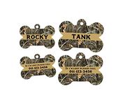 M&J Hunting Camo Pet Id TAG Personalized and Customized (Large, Camo)