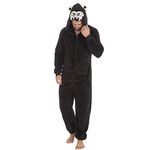 Metzuyan Mens 1Onesie Snuggle Gorilla Christmas Xmas Gift Present Lounge Nightwear Fleece Size M-L