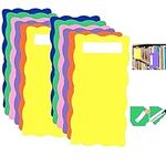 Library Shelf Dividers for Shelves with 24Pcs Blank Stickers 6"x 12" Colored Book Shelf Dividers 12Pcs Library Book Dividers Bookshelf Markers to Organize School Library,Home,Classroom Supplies