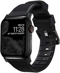 Nomad Rugged Strap Watchband for Apple Watch, Black Hardware, 45 mm