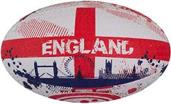 Optimum England Nation Rugby Ball – Durable Rubber Training Ball with Enhanced Grip & Long Air Retention – Size Midi