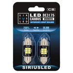 SIRIUSLED Extremely Bright 400 Lumens 3020 Chipset Canbus Error Free LED Bulbs for Interior Car Lights License Plate Dome Map Door Courtesy 1.25” 31MM Festoon DE3175 6428 Xenon White …