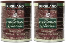 Kirkland Signature 100% Colombian Coffee Supremo Bean Dark Roast-Fine Grind, 6 Pound ,Signature-Ykgj