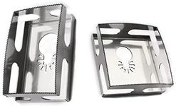 Square Slot Cutter, 2 Pcs Stainless Square Slot Cutter Set for Drywall, One Step in Place for Low-Voltage Electrical Boxes mounting Compatible (Square+Rectangle)