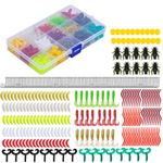 Proberos® 330PCS Fishing Lure Kit Soft Plastic Baits, Hooks & Jig Heads Set with Tackle Box, Bass Trout Fishing Gear for Freshwater & Saltwater Anglers