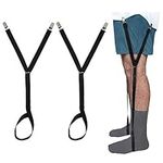 Comfy Deluxe Shirt Stays - 1-Pack of Black Loop Style Shirt Stays for Men and Women – Adjustable Tucked Shirt and Professional Shirt Garters