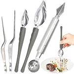 Stainless Steel Drizzle Decorating Spoons Culinary Precision Drawing Spoons, Drawing Beautiful Patterns to Decorate Your Tableware (5 Pieces)