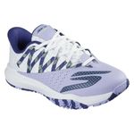 Skechers Womens Viper Court Rally Pickleball Sneaker, White/Purple, 7.5