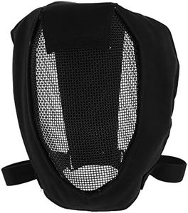 VICASKY Black Metal Mesh 1pc Helmet Operation Gear Steel Fencing Mask Masks Activity Archery Guard Attack Field Black Hema Protector Breathable Built Mesh Accessories Full and for Cover Fencing Gear