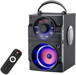 EIFER Portable Bluetooth Speaker Subwoofer Heavy Bass Wireless Outdoor Party Speaker MP3 Player Line in Speakers Support Remote Control FM Radio TF Card LCD Display for Home Party Phone (A9-1)