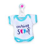 baby wish Baby on Board Car Decals Cloth Safety Sign Board with Hanger and Large Vaccum Suction Cups Removable Durable Washable Car Warning Sign Vehicles Car Sticker-Coming Soon Baby On Board Print