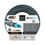 Cellfast Garden Hose HOBBY ATS2™ 1/2'' 50m, Flexible 6-layer Hose, Double Braid with Cross and Tricot Fabric, 30 Bar Burst Pressure, 16-201