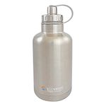 EcoVessel The Boss Tri Max Vacuum Insulated Stainless Steel Growler Bottle with Tea - Silver Express, 1900 ml