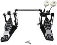 Bass Drum Double Kick Pedal For Drum Set Kit by Trademark Innovations