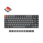 Keychron K3 Max Ultra-Slim Wireless Mechanical Keyboard, QMK/VIA Programmable Bluetooth 5.1/2.4 GHz/Wired with RGB Backlight Hot-swap Low Profile Gateron Red Switch for Mac Win Linux - UK Layout