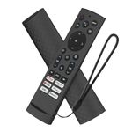 Caldipree Silicone TV Remote Cover Compatible with Hisense Smart TV Remote VU GloLED Series Tv Remote Cover (Black)