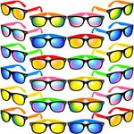 Kids Sunglasses Party Favors, 24Pack Neon Sunglasses with UV400 Protection in Bulk for Kids, Boys and Girls, Great Gift for Birthday Graduation Party Supplies, Beach, Pool Party Favors, Fun Gift,…