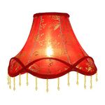 Eastlion Retro Palace Pendant Light Shade Handmade Pendant UNO Table Lamps,Floor Lamps,Wall Lamps Lampshade,Suitable for E14/E27 Lamp 12x30x23cm Red