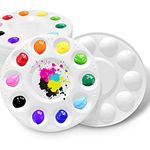 Hulameda 28 Pcs Paint Tray Palettes Plastic for Kids to Put Cupcake and Art Painting