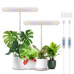 Wiaxulay Plant Grow Light, 78 LEDs Grow Light for Indoor Plants Full Spectrum, Height Adjustable Desk Growing Lamp with Metal Base, Auto Timer 6/12/16Hrs, 3 Lighting Modes, 5 Dimmable Levels,2 Pack