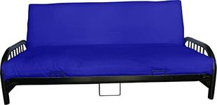 D&D Futon Furniture Futon Covers, Mattress Slipcovers, Polyester Poplin (Royal Blue, Full 6x54x75)