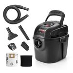 Shop-Vac 2021005 1 Gallon Micro Wet/Dry Vacuum, 1.0 Peak HP, 1.25 Inch Diameter x 4 Foot Hose, 6 Food Cord, Lightweight and Portable, Quick Wet/Dry Pickup