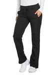 Dickies Dynamix by Women's Drawstring Cargo Scrub Pant Large Tall Black
