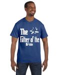 ALLNTRENDS Men T Shirt The Father of The Bride (M, Royal Blue)