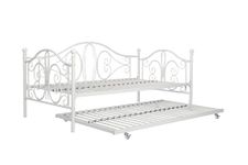 DHP Bombay Daybed and Trundle with Metal Frame, Twin Over Twin Size, Study Steel Slat Support