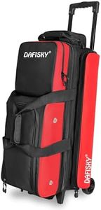 DAFISKY 3 Ball Bowling Bags, Roller Bowling Bag with Retractable Handle
