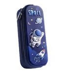 Parshya Ethylene Vinyl Acetate (Eva) Pencil Case Double Layer 3D Cute Pencil Case Aesthetic Pencil Case For Girls Large Capacity Pen Pencil Pouch (Double Layer Space Blue)