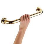 Leyden TM Home Care 12-Inch Gold Balance Assist Bath Grip Grab Bar Concealed Mounting, Solid Brass, Gold Finish