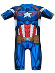 Marvel Boys Avengers Swimsuit Captain America Costume Rash Guard Multicoloured 18-24 Months