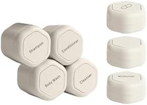 Cadence Travel Containers - Daily Routine Capsule Set - Magnetic Travel Capsules - For Shampoo, Conditioner, Body Wash, Pills, and More - 4 Flex Mediums (1.32oz) & 3 Flex Smalls (0.56oz) - Sand