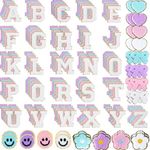 GAMYPET Chenille Letter Patches Self Adhesive Stickers for DIY – 136 Pcs Fuzzy Cute Varsity Patches Embroidery Jackets Jeans Patches Gift Bag Decoration
