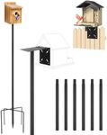 Mirzoyan Bird Feeder Pole, Adjustable Bird House Pole,109 Inch Birdhouse Pole Mount Kit for Outdoors Heavy Duty Bird House Stand Post for Wild Birds Watching