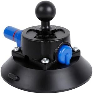 4.5" Air Pump Vacuum Suction Cup Base with 1" Ball, Aluminum Professional Suction Cup Mount Compatible with RAM Mounts and Other All Industry Standard 1" B Size Adapter and Double Socket Arm
