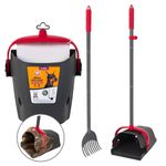 Arm & Hammer Pooper Scooper for Extra Large Dogs Heavy Duty, Outside Yard Dog Poop Scoop Pet Waste Clean Up with Bag Attachment - 2 Waste Bags Included