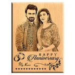 Amazing gifts Personalized Gift for Wedding Anniversary - Customize Engraved Wooden Plaque 5X4