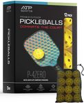 ACROSS THE POND Outdoor Pickleball Balls, 6/12 Pack Pickleballs, Meets USAPA Standards Pickleball with Carrying Bag, Yellow Pickleball Balls 40 Holes